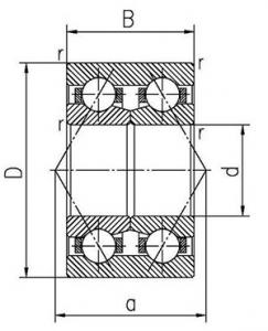 double row angular contact ball bearing