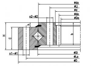 Cross roller bearing(with internal gear type)