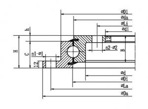 Four point contact ball slewing bearing (with flange)