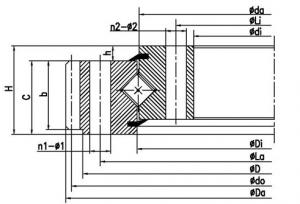 Cross roller bearing(with external gear type)